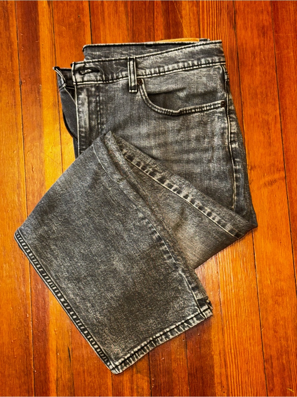 Levi's Men's Straight Jeans in Washed Black
